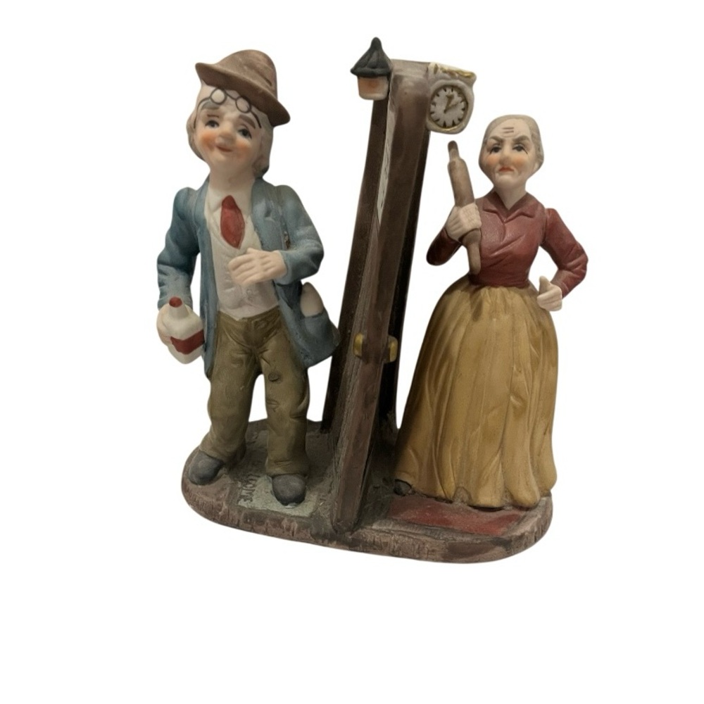 Old Capodimonte Drunken Husband Coming Home Figure